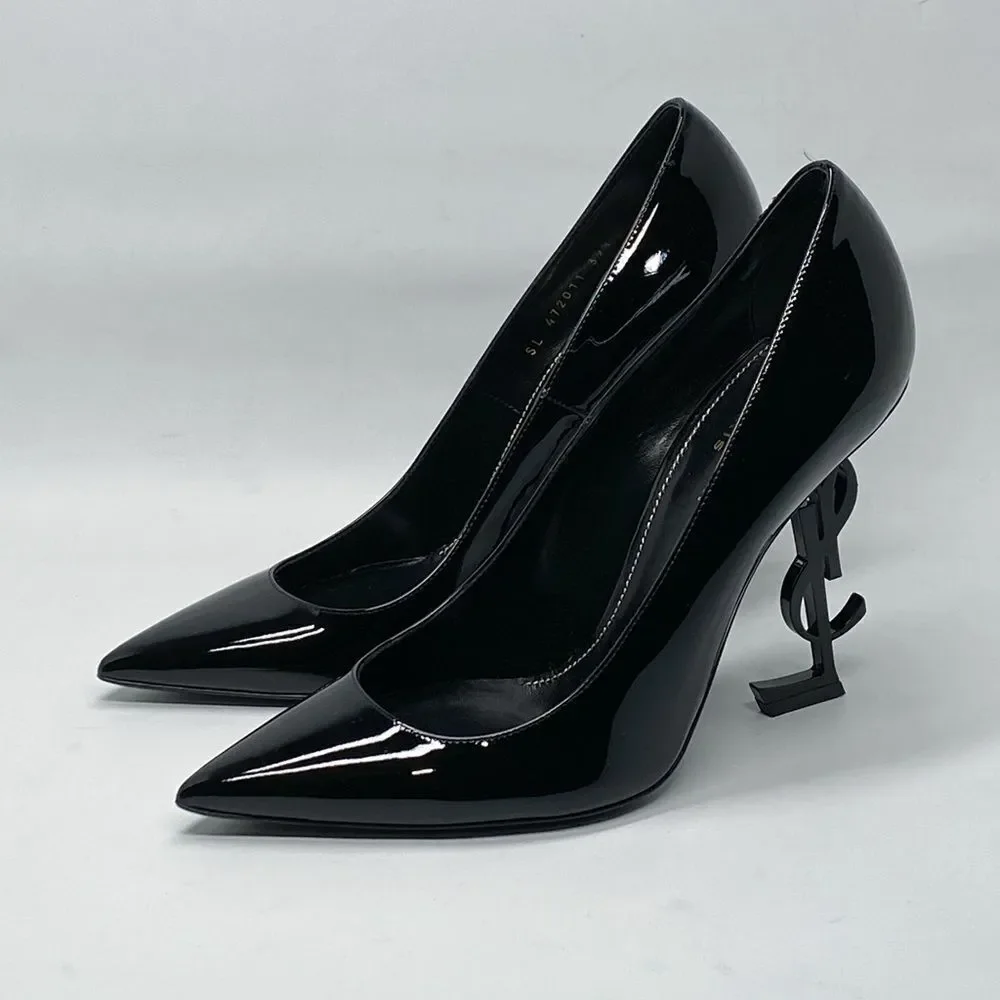 Saint Laurent Opyum Point-Toe Patent Leather Pumps size 39.5 - Picture 7 of 16